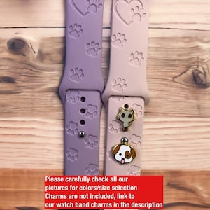 Paw Print watch band|gift for vet tech| Dog engraved watch band|Animal lover gift|gift for veterinarian|Cat silicone watch band| Vet Tech