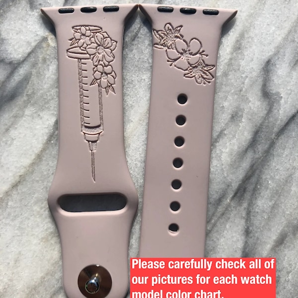 Nurse watch band|gift for Nurse| Shot engraved watch band| Nursing Student gift |silicone watch band| Nursing School watch band