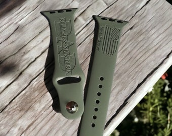 Dad watch band|Personalized watch band|Gift for dad|Watch band for him|Flag watch band|Customized watch band|Men's smart watch bands|20mm