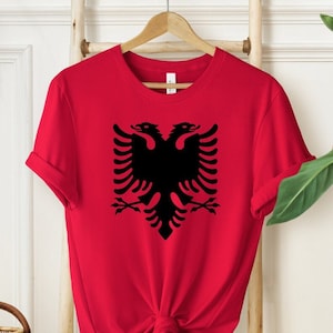 Albanian Flag Shirt, Albania Shirt, Albanian Eagle Shirt, Shiptar Shirt, Shqip Shirt, Shqiptaret Shirt, Albanian Shirt, Black Eagle Shirt