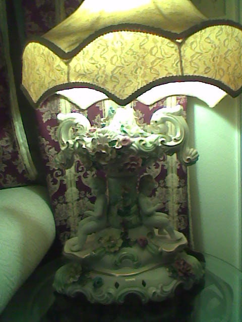 オブジェ　カポディモンテA.SANTINI アンティーク照明 レトロ イタリア製 オブジェ カポディモンテA.SANTINI アンティーク照明 レトロ