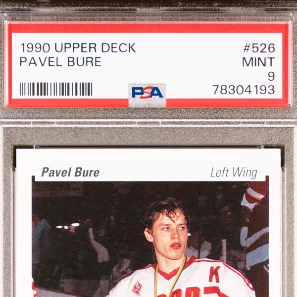 Pavel Bure Rookie Mint 9 Graded - Official NHL Licensed Product