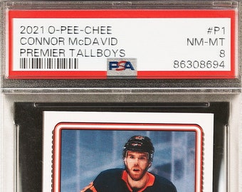 Connor McDavid Hockey Card Graded PSA 8, Upper Deck Official, Guaranteed Authentic