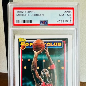 Michael Jordan 1992 Graded NM-Mint PSA 8 Basketball Card, Chicago Bulls - Certified Authentic NBA Collectible