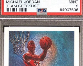 Michael Jordan NBA Hoops 1990 Basketball Card No. 65 Graded 5/10