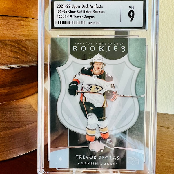 Trevor Zegras Rookie Clear Cut Retro - Mint Graded Card - Anaheim Ducks - NHL Licensed Product