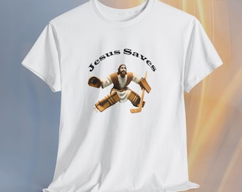 Camiseta de Jesús salva al portero / Camiseta de hockey