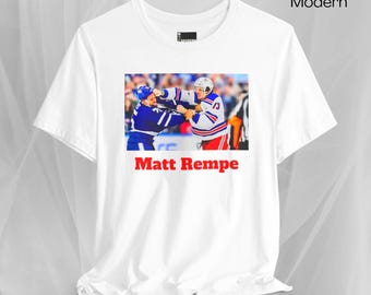 Matt Rempe Shirt, New York Rangers Shirt, Collector’s Item, Hockey Shirt, NHL Hockey Fights, Soft T-shirt, Rangers Hockey Fan Gift, New York