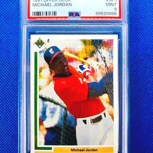 Michael Jordan 1991 Baseball Card - Chicago White Sox - MINT PSA 9 Graded Card, Officially Licensed Sports Card, 100% Authentic Collectible