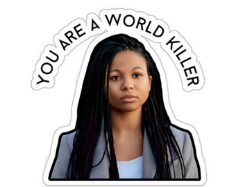Calcomanía de vinilo de la industria HBO, Harper "Eres un asesino mundial"