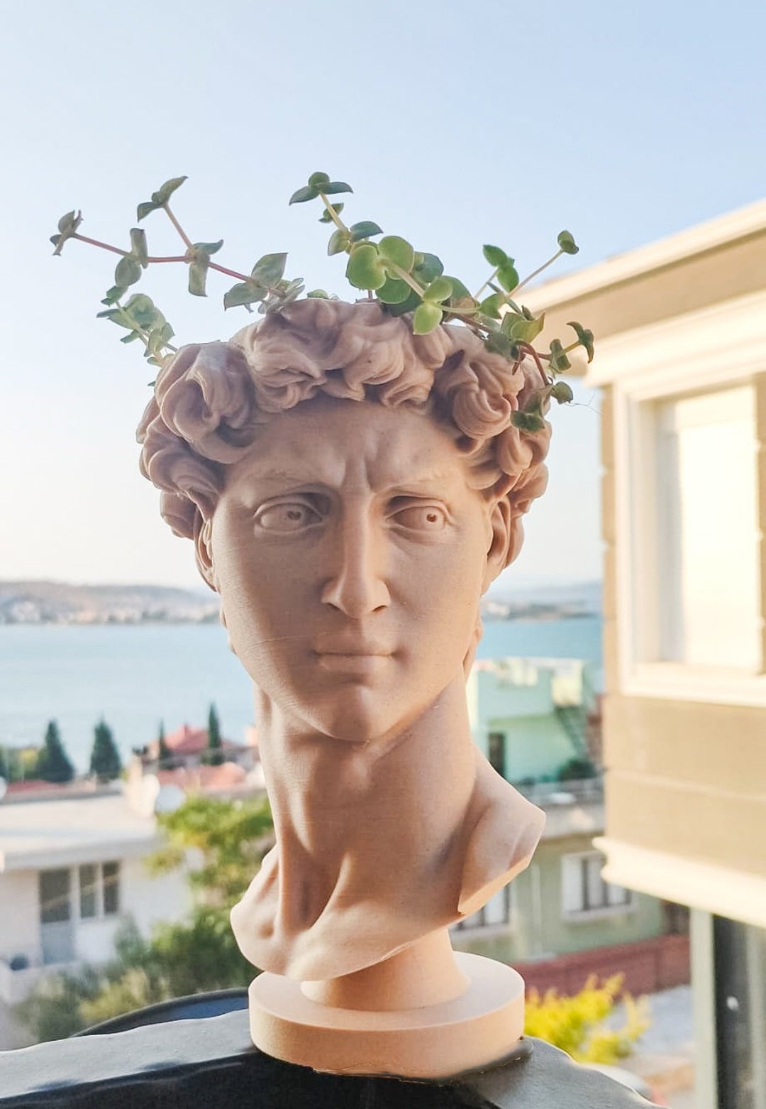 Wood David Statue Vase Renaissance David Greek Statue Vase Etsy