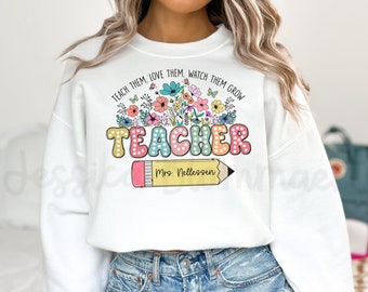 Teacher Sweatshirt, end of school year gift, teacher, teacher appreciation, new in 2024, custom sweatshirt, custom, personalized gift