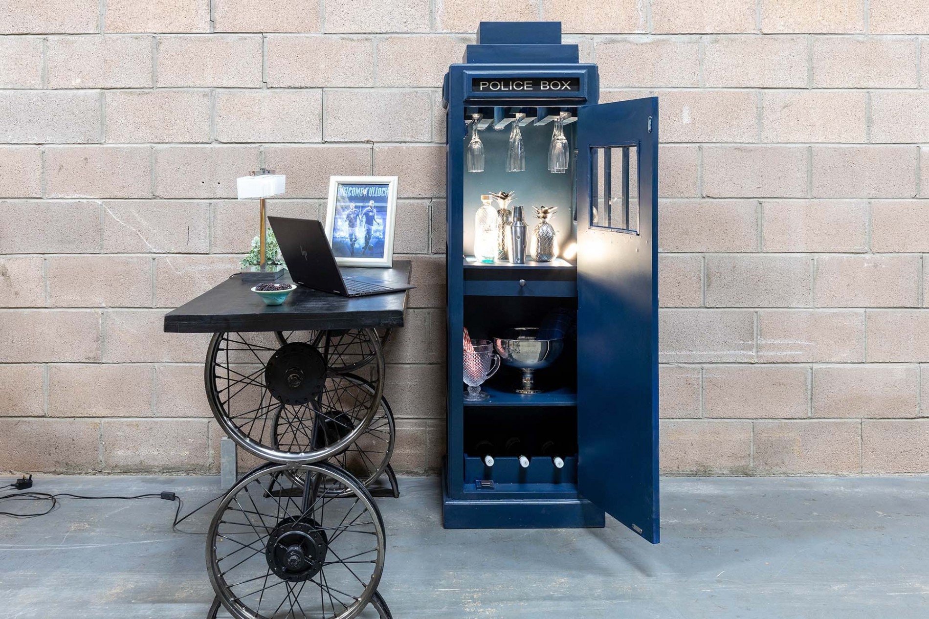 Police box drinks on sale cabinet