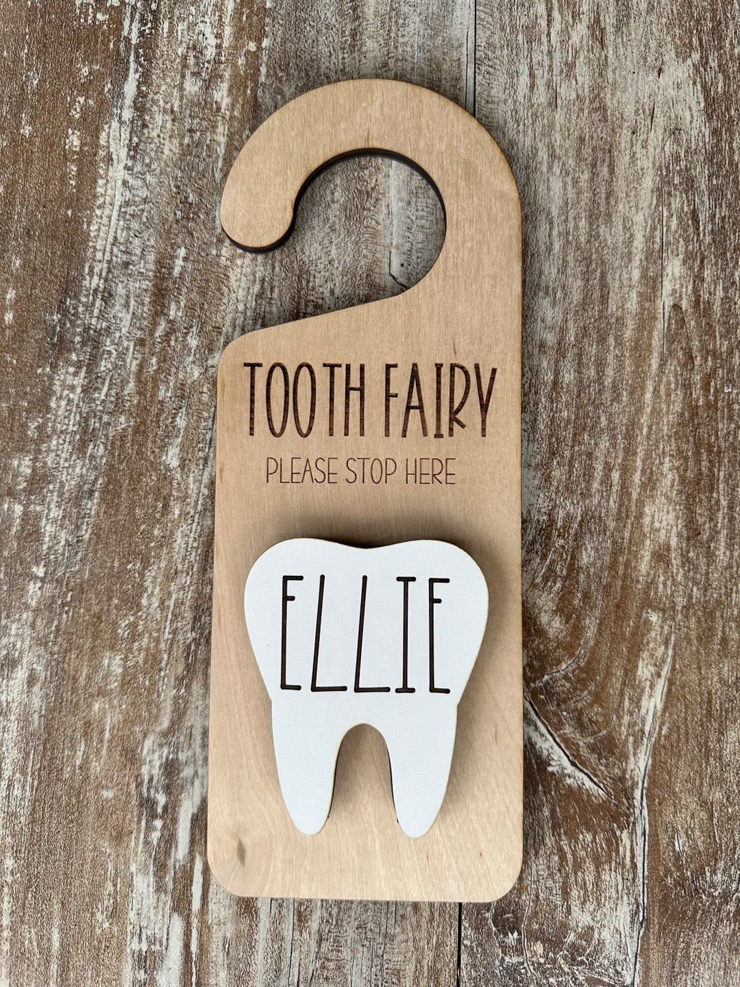 Tooth Fairy Personalized Door Hanger With Money Slot | Custom Tooth ...