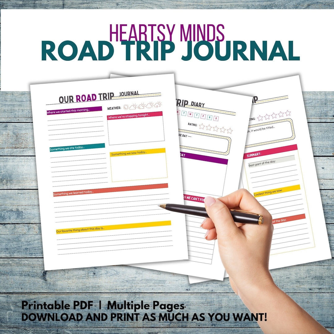 Family Road Trip Journal, Vacation Journal, Road Trip Diary, Family ...
