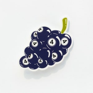 Pool Ball Grapes Sticker-Stickers-Pool Ball sticker-Billiards accessories-8 ball sticker- Realistic Pool ball-number 4 ball-pool ball gifts