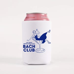 Classy Bach Club Personalized Can Coolers - Cocktail Drink Sleeves - Custom Party Favors
