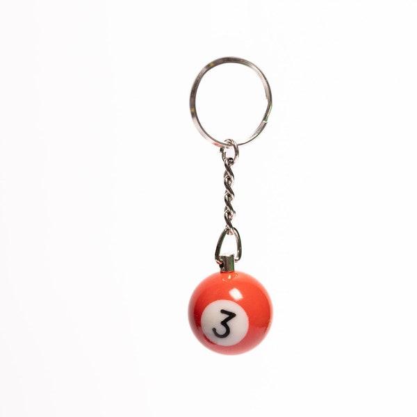 Custom Pool Ball Keychain Etsy