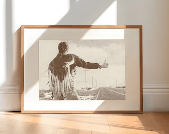 Ride-Hitchhiker Art-Digital Download-Digital Art Print-Frolicking Decor-Cowgirl art-Hot Girl Summer Art-Born to die-Lana Del Rey