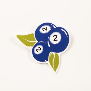 Pool Ball 2 Blueberry Sticker-Stickers-Pool Ball sticker-Billiards accessories-8 ball sticker- Billiards 2 Ball-Number 2 ball-pool gifts