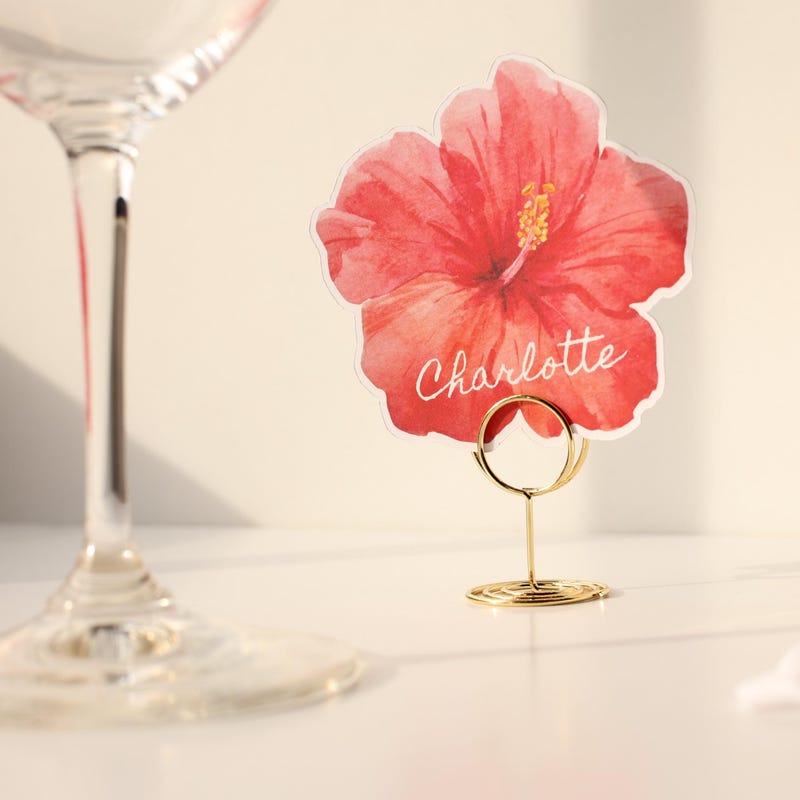 Hibiscus Name Place Cards - Etsy