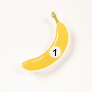 Pool Ball 1 Banana Sticker-Stickers-Pool Ball sticker-Billiards accessories-8 ball sticker- Billiards 1 Ball-Number 1 ball-pool ball gifts