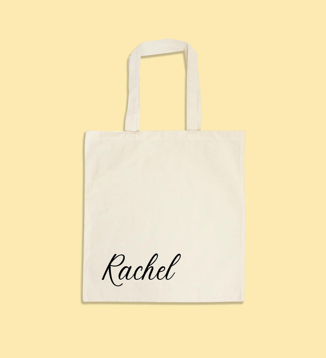 Bag Cursive Personalized Cursive Name Wedding Event Bag: Simple Script Party Tote ...