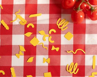 Pasta Party Confetti: Italian Table Decor, Noodle Paper Cutouts