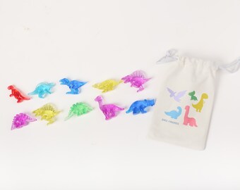 Dinosaur Gift Bag-Colored Acrylic Dinosaurs-Sensory Toy-kids parties-party favors-Trinkets for kids-Dinosaur theme toys-Fake Dinosaurs