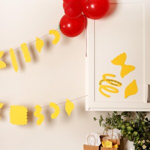 Pasta Shape Banner: Italian Dinner Party Decor - That's Amore image 11