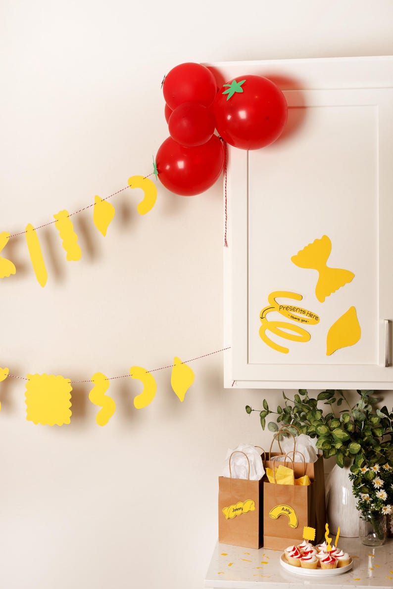 Pasta Shape Banner: Italian Dinner Party Decor - That's Amore image 11