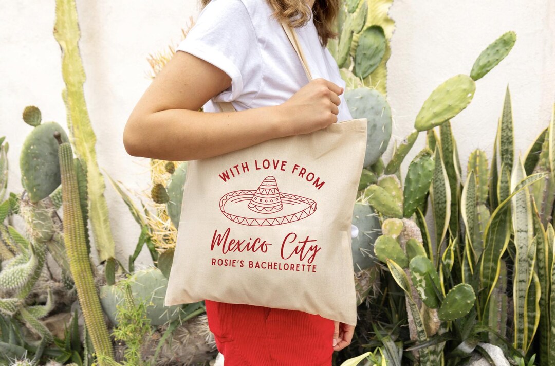 Personalized Sombrero Tote Bag: Custom Mexico Gift - Etsy