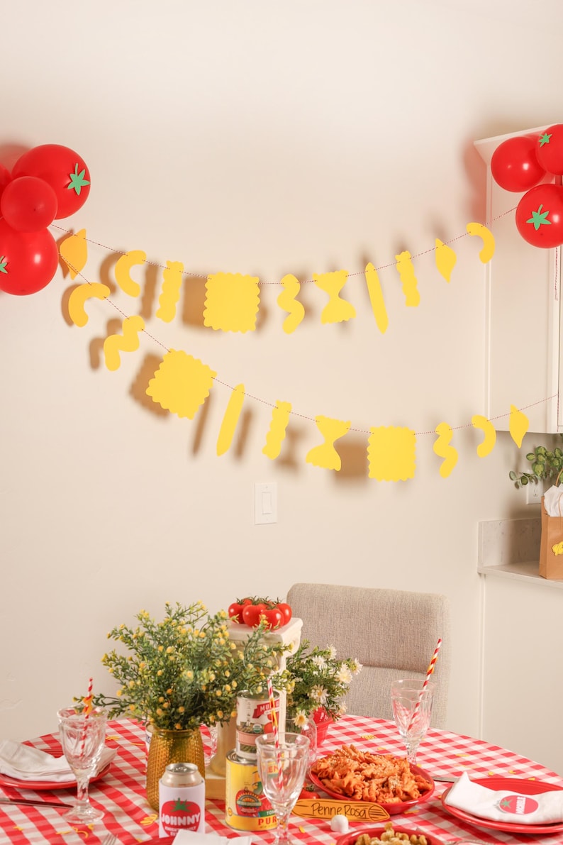 Pasta Shape Banner: Italian Dinner Party Decor - That's Amore image 2