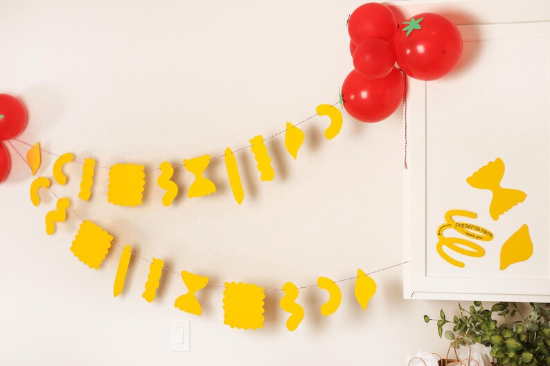 Pasta Shape Banner: Italian Dinner Party Decor - That's Amore image 7