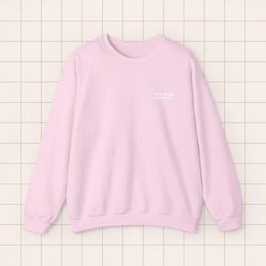 Embroidered Crewneck Sweatshirt | BookTok Reader Literary Society Apparel Light Pink