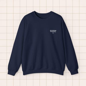 Embroidered Crewneck Sweatshirt | BookTok Reader Literary Society Apparel Navy