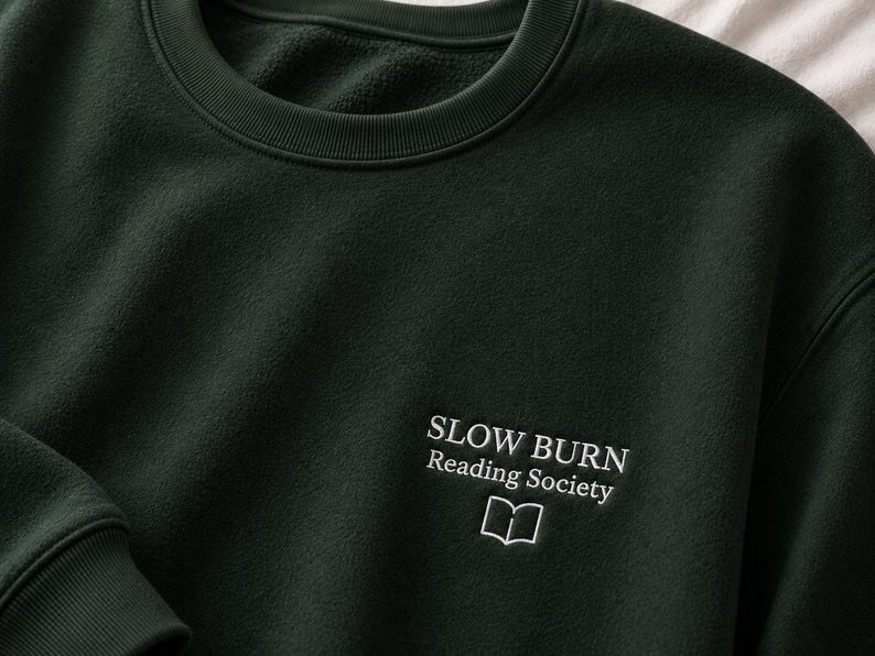 Embroidered Crewneck Sweatshirt | BookTok Reader Literary Society Apparel image 2