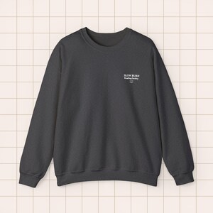Embroidered Crewneck Sweatshirt | BookTok Reader Literary Society Apparel Dark Heather