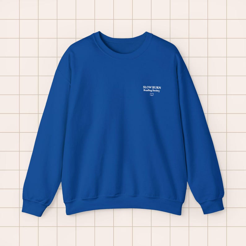 Embroidered Crewneck Sweatshirt | BookTok Reader Literary Society Apparel Royal
