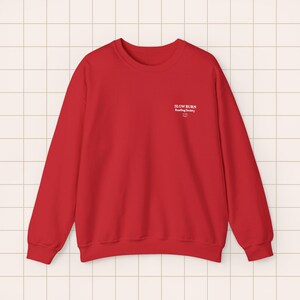 Embroidered Crewneck Sweatshirt | BookTok Reader Literary Society Apparel Red