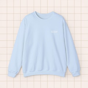 Embroidered Crewneck Sweatshirt | BookTok Reader Literary Society Apparel Light Blue