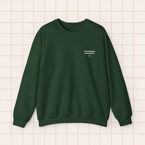 Embroidered Crewneck Sweatshirt | BookTok Reader Literary Society Apparel Forest Green