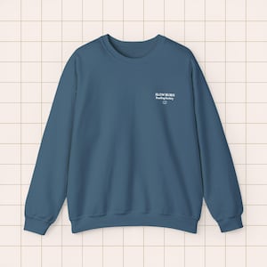Embroidered Crewneck Sweatshirt | BookTok Reader Literary Society Apparel Indigo Blue