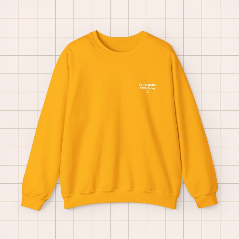 Embroidered Crewneck Sweatshirt | BookTok Reader Literary Society Apparel Gold
