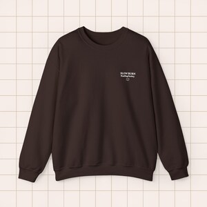Embroidered Crewneck Sweatshirt | BookTok Reader Literary Society Apparel Dark Chocolate