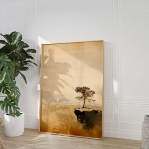 Japandi Wall Art Print - Wabi Sabi Brown Beige Nature Tree Textured Japanese Artwork - Wabi Sabi Abstract - Japandi Decor