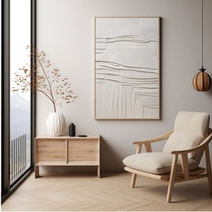 Japandi Wall Art Print - Neutral Cream Textured Paper Abstract Japanese Artwork - Wabi Sabi - Modern - Japandi Decor Digital Download