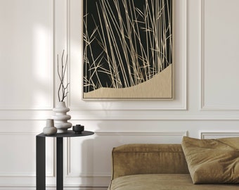 Japandi Bamboo Art Print: Modern Zen Decor (Digital Download)