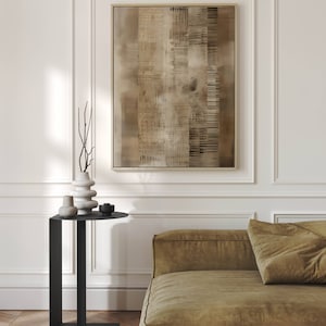 Japandi Wall Art Print - Brown Beige Textured Abstract Japanese Artwork - Wabi Sabi - Modern Abstract - Japandi Decor Digital Download