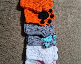 Fingerless Kitty Paw Gloves (Pattern)